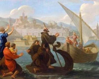 St. Francis of Paola walks on water miracle